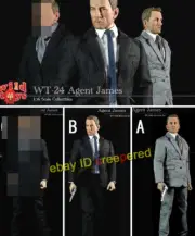 Wild Toys WT-24 Agent James 1/6 Action Figure Black or Gray Suit 12" Collection