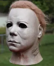 2012 Nightowl Michael Myers Death Mask Signed Warlock HalloweeN Not NAG JC AHG