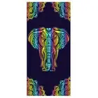 59x26 Rainbow Elephant Bath & Beach Cotton Terry Towel, Made in Belarus 400 g/m2