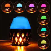 Colorful LED Torch Flame Flicker Night Light Humidifier Aroma Oil Diffuser Air Purifier 7757 US PLUG