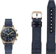 [SKXMOD] 20mm 21mm 22mm Nylon Leather Watchband，For IWC Le Petit Prince Big Pilot IW3777 Black Sport Canvas Watch Strap