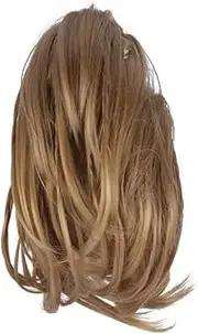 VICASKY Curly Irregular Braid Ponytail Wig with Flat Claw Clip Hair Extension for Women Flexible Ponytail Hairpiece Comfortable Secure Fit for Daily Wear Yellow