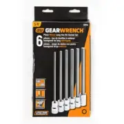GEARWRENCH 82554 6 Pc. 3/8" Drive Long Metric Hex Bit Socket Set