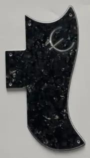 For Fit Gibson SG 61 Reissue Style & E Logo Guitar Pickguard 4 Ply Black Pearl