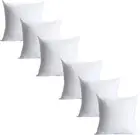 18X18 Pillow Inserts, Set of 6 Microfiber down Alternative Square Cushions