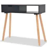 Console Table Solid Pinewood 80x30x72 cm Black