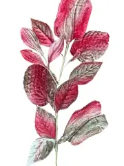 vintage millinery 1940s velvet satin leaves 1 spray Japan strawberry sage