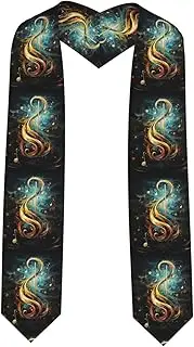 [SKKNT] Music Symbol Print Graduation Shawl Stole For Academic Commencements Honor Sash Congratulations Gift