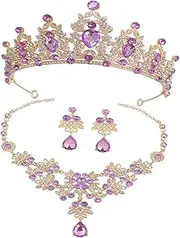 [SAFIGLE] 1 Set Crown Necklace Bride Accessories Bridal Tiaras and Crowns Bridal Tiaras for Wedding Jewellery for Wedding Crowns for Wedding Bride Jewelry Wedding Jewelry for Bride