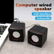 Mini USB Power Wired Computer Speakers Stereo Subwoofer For Desktop PC Laptop AU