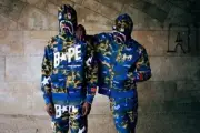 A BATHING APE Men's HOODIE BAPE x HERON PRESTON CAMO DUCK Pattern