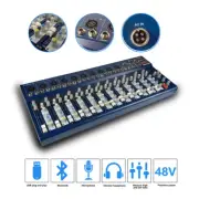 14CH Audio Mixer DJ Sound Mixing Console Amplifier Studio Recording Live Mixer