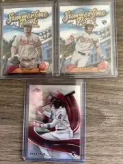 2023 Topps Chrome Lots Of 3 Big Time Names Jackson Holiday Mike Trout And Elly