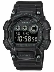 Casio W735H-1B Men's Black Vibration Alarm Watch