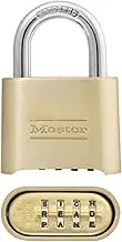 Master Lock Padlock, Set Your Own Letter Combination Lock, 2 in. Wide, 175DWD, 1- inch, Tan