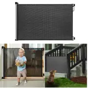 Outdoor Retractable Gate Extra Wide Child Dog Pet Safety Stair Steps Mesh Fence