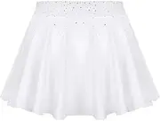 [ERTYUIO] Short Skirt for Girlswomen'S High Waist A-Line Short Skirt Solid Color Ballet Dance Gymnastic Skating Skirt