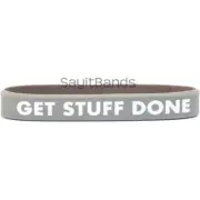 1 GET STUFF DONE Wristband - Debossed Color Filled Modivation Silicone Bracelet