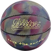 Glowing Holographic Basketball - Reflective and Glow in The Dark Experience for Girls Boys, Cool Gifts (25 cm)