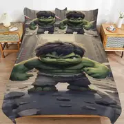 v6578 Bed Sheets Bedding The Hulk Bedding Sets Ultra Soft Skin-Friendly Duvet Cover 3 Piece, Cute Comforter Cover Bed Set for Boys Girls Kids ( 1 Duv