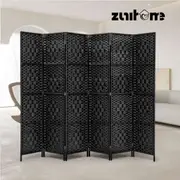 ZUNI 6 Panel Room Divider Privacy Screen Partition Foldable Black