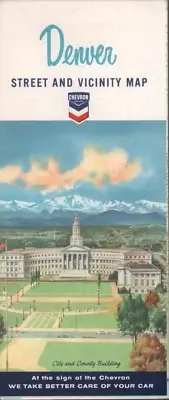 1964 Chevron Road Map: Denver NOS
