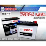 全動力-﻿BOSCH 進口 免加水 75B24L 75B24R 直購價 轎車 汽車電池 電瓶 福特 三菱 裕隆 本田適用
