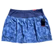 Zelos 3X Blue Tie Dye Stretch Zip Pockets Tennis Gym Skort High Impact Wicking