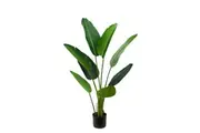 Glamorous Fusion Traveller Palm Tree Artificial Fake Plant Decorative 120cm In Pot - Green