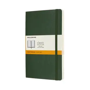MOLESKINE經典軟皮筆記本/ L型/ 橫線/ 綠 eslite誠品