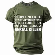 Men's Offensive Sarcasm T Shirt Short Sleeve T shirt 3D Print Crew Neck Shirt Fashion Daily Basic Street Casual Daily Black Red Blue Summer Spring All Seasons