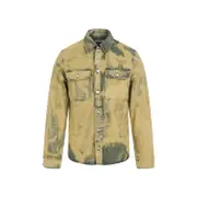 [Dries Van Noten] Dries Van Noten-Lime Cotton Curtis Shirt-Uomo 50 IT