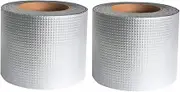 2Pcs Super Butyl Foil Tape Pipe Sealant and Repair Tape for Roof and Pipeline Sealing