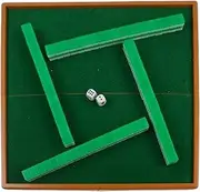 Travel Mahjong,Traditional Game 144 Acrylic Mahjong Tiles Set - Elaborately Crafted Mahjong with Foldable Table for Travel Home Party