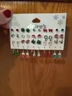 Claire's Christmas Earrings Set 20 Pairs Bose Snowflakes Trees Presents Mittens