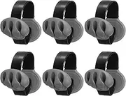 uxcell Cable Clips, 6 Pcs Desk Cord Organizer Wire Holders for Cords Phone Charger USB Cables Nightstand Home Office Car, Black