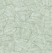 Wallpaper Modern Green Textured Geometric , 56 sq ft Bolt