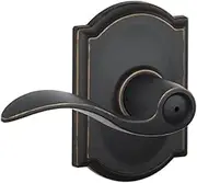 Schlage F40 Acc 716 CAM Camelot Collection Accent Privacy Lever, Aged Bronze