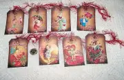 8-Valentine's Day-Vintage-Junk Journal-Ephemera-Linen Cardstock-Gift-Hang-Tags