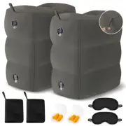 Inflatable Travel Foot Rest Pillow - Travel Foot Rest for Airplane Flights, C...