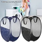 Folding Laundry Basket 75L Collapsible Washing Basket Pop Up Mesh Laundry AmxTu