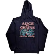 Men's Alice In Chains Totem Fish Hooded Sweatshirt Medium Navy Blue