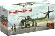 ICM 53056 - PHU Bai Combat Base, 1968 - with CH-54A Heavy Helicopter and Pilots - Plastic Military Model Kit - Scale 1:35