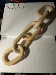 Wood Chain Link Decor, 5 Link, (Coffee Table Shelf Decor and ect.