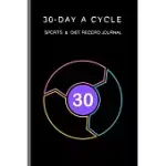 30-DAY A CYCLE, SPORTS & DIET RECORD JOURNAL: SELF-VIEW FOR 10 MINUTES EVERYDAY