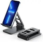Joyroom Cell Phone Stand for Desk, Foldable Mobile Phone Holder with Reserved Space for iPhone Wireless Charger
