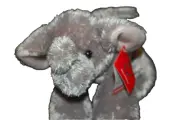 Ellie Elephant Gray Pink Ears Soft NWT Aurora Handmade Plush 8” Toy Lovey
