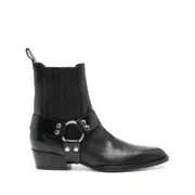[Paris Texas] Paris Texas Helena Flat Ankle Boots 37.5 IT BLACK