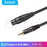 XLR Female to RCA Male Audio DJ Cable - OFC Shielded Cable XLR RCA