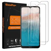 [2 PACK] Nokia C21 Plus Clear Full Cover Screen Protector Tempered Glass Screen Protector Guard - Case Friendly